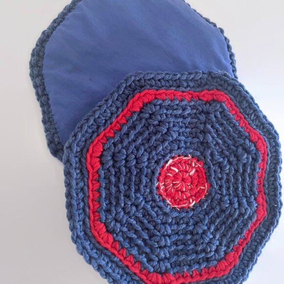 Crochet pot holders, Kitchen decor, Handmade oversize potholder - Picture 7 of 9